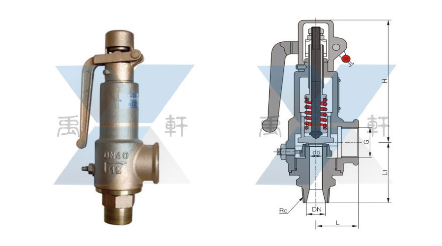 A28W-16T黄铜弹簧全启式安全阀(图1)